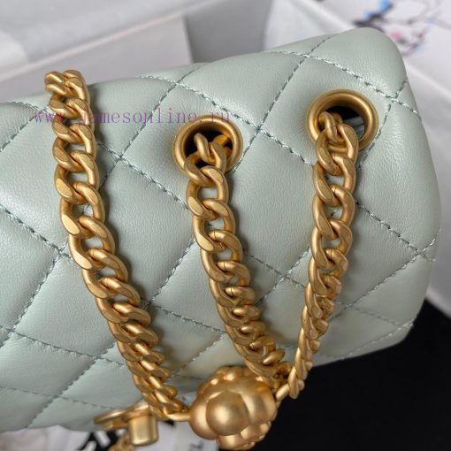 Chanel Bag Chanel 23s Camellia Adjustment Buckle Series in Light Blue 🥇 Small AS4040The main oeymib7f - Image 7