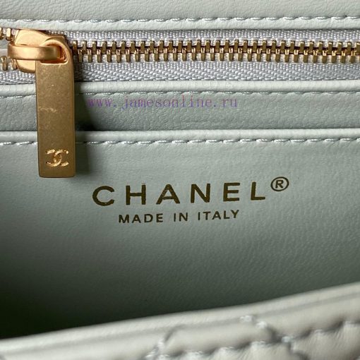 Chanel Bag Chanel 23s Camellia Adjustment Buckle Series in Light Blue 🥇 Small AS4040The main oeymib7f - Image 9