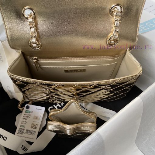 Chanel Bag Chanel 24C Pentagram Shoulder AS4649 Shines Enchantingly and Cannot Move Eyes. Wh vu02lgp3 - Image 8