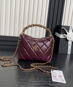 Chanel Bag Chanel24B lunch box bag Hobo woven handle A4189 with metal chain: woven handle de r08g7y51