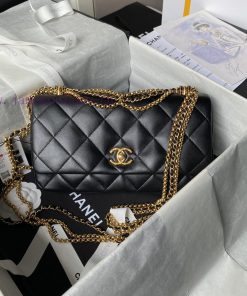 Chanel Bag Chanel 24A Classic Pop Cap Bag AS4971 Full of LuxurySheepskin material is soft an m1cyrpho