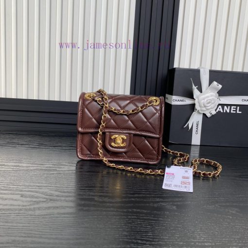 Chanel Bag Chanel 24K Tofu Bun AS5226 Classic Style Perfect MatchSheepskin paired with a gol 92zv1x21