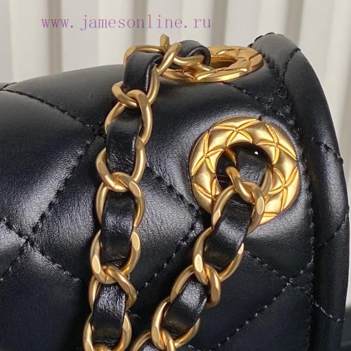 Chanel Bag Chanel 24K Tofu Bun AS5226 Classic Style Perfect MatchSheepskin paired with a gol f5uft1iy - Image 5