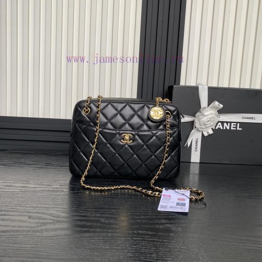 Chanel Bag Chanel 24k Camera Bag AS5187 Double C Gold Coin Pendant Soft Sheepskin with Retro gjxgha75 - Image 2