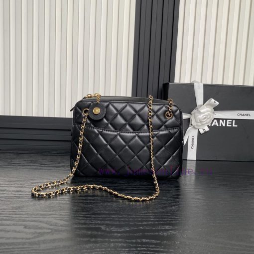 Chanel Bag Chanel 24k Camera Bag AS5187 Double C Gold Coin Pendant Soft Sheepskin with Retro gjxgha75 - Image 3