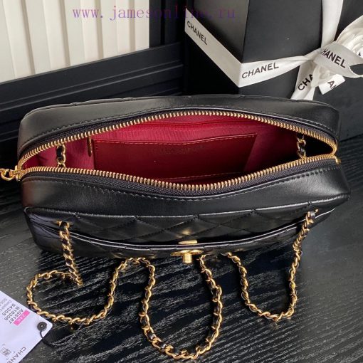 Chanel Bag Chanel 24k Camera Bag AS5187 Double C Gold Coin Pendant Soft Sheepskin with Retro gjxgha75 - Image 9
