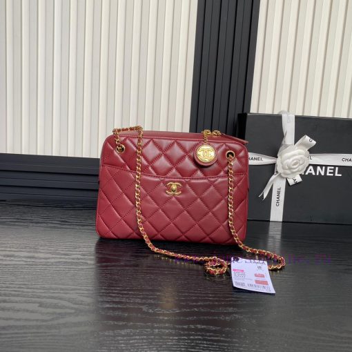 Chanel Bag Chanel 24k Camera Bag AS5187 Double C Gold Coin Pendant Soft Sheepskin with Retro hqvyfzbx - Image 2