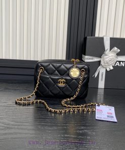 Chanel Bag Chanel 24k Camera Bag AS5190 Double C Gold Coin Pendant Soft Sheepskin with Retro 01hpvr9p