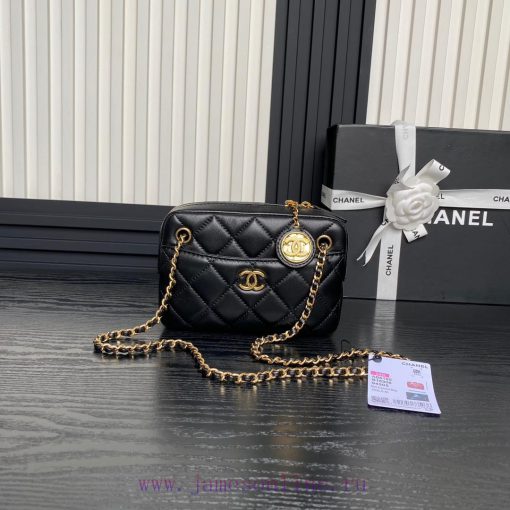 Chanel Bag Chanel 24k Camera Bag AS5190 Double C Gold Coin Pendant Soft Sheepskin with Retro 01hpvr9p