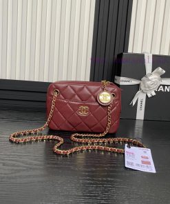 Chanel Bag Chanel 24k Camera Bag AS5190 Double C Gold Coin Pendant Soft Sheepskin with Retro 8xertk0q