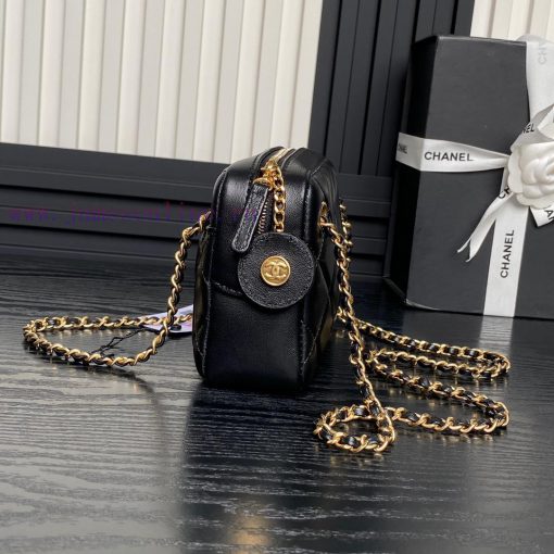 Chanel Bag Chanel 24k Camera Bag AS5190 Double C Gold Coin Pendant Soft Sheepskin with Retro 01hpvr9p - Image 7