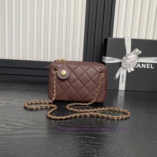 Chanel Bag Chanel 24k Camera Bag AS5190 Double C Gold Coin Pendant Soft Sheepskin with Retro aiytr4i8 - Image 3