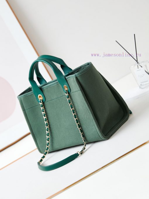 Chanel Bag Beach bag with a size of 24 inches ️ Autumn and winter new color olive green 🫒 32 dpscg5ac - Image 5