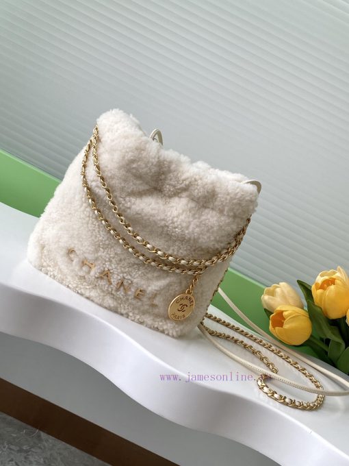 Chanel Bag 24K wool 22bag miniXiangnai Goose's bag accessories will always be planted with g zs21f7be