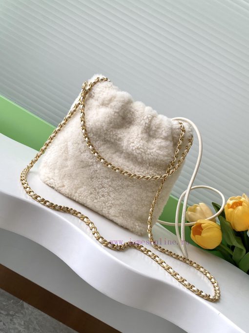 Chanel Bag 24K wool 22bag miniXiangnai Goose's bag accessories will always be planted with g zs21f7be - Image 4