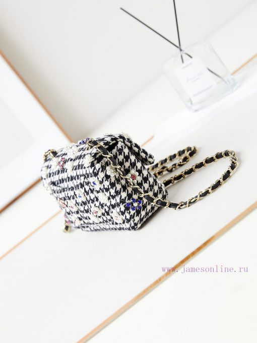 Chanel Bag The new spring outfit of 24B is woven with shiny CF fabric and pearls, shining br shhlun8l - Image 5