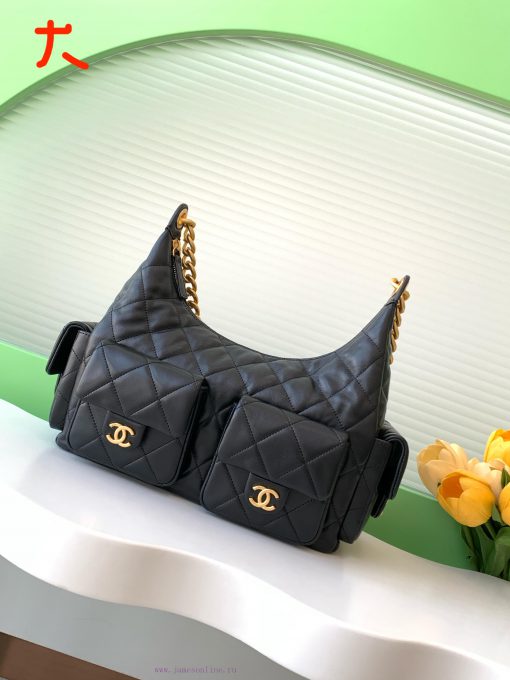 Chanel Bag The 25C popular black polished sheepskin bag is surprisingly lightweight and beau mtspe1hz