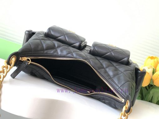 Chanel Bag The 25C popular black polished sheepskin bag is surprisingly lightweight and beau mtspe1hz - Image 9
