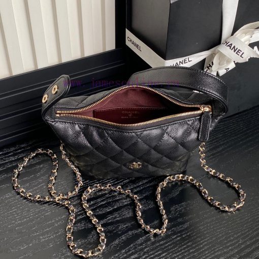 Chanel Bag Chanel 25C lunch box bag A4386 calf leather and metal chain ️ Design style Double 9nid3dv3 - Image 9