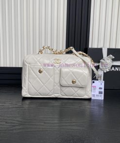 Chanel Bag Chanel 24A Bowling Ball AS4933 High Grade Bright Leather with Vintage Metal Exqui 0y6hx4ph