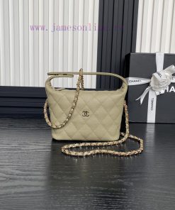 Chanel Bag Chanel 25C lunch box bag A4386 calf leather and metal chain ️ Design style Double zpsh1jf4