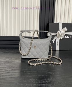 Chanel Bag Chanel 25C lunch box bag A4386 calf leather and metal chain ️ Design style Double e1rn7gdj