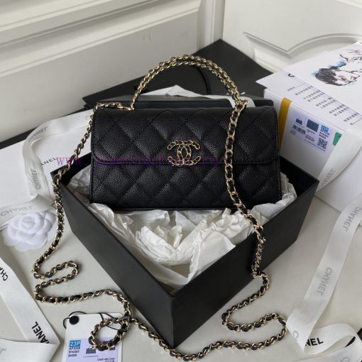 Chanel Bag Chanel 23p Black Horse Kelly Long Handle Bag🤍 Model A3238 🦢Material: Litchi cowhi mxfelsc3