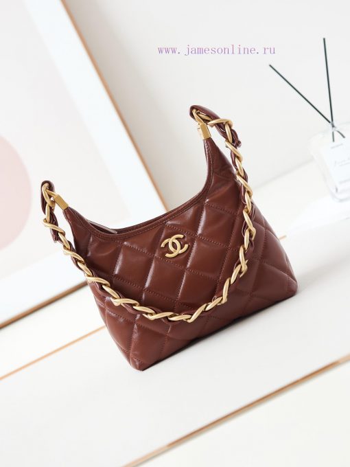 Chanel Bag 24A Advanced Handicraft Workshop Series HoboOil wax sheepskin, vintage antique go yhjp3zeg