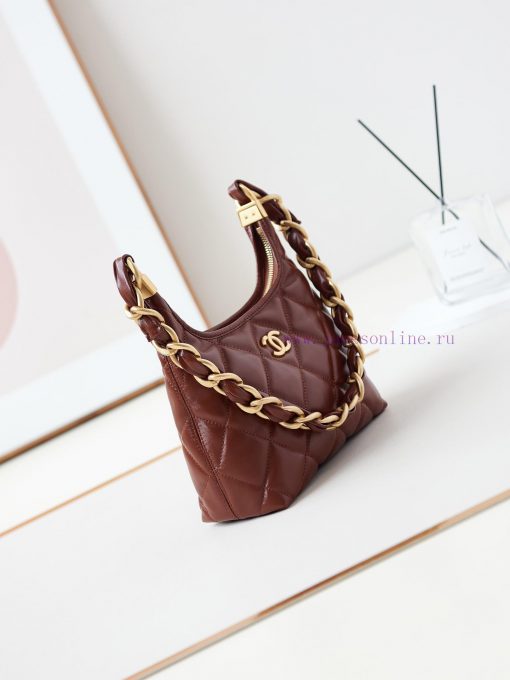 Chanel Bag 24A Advanced Handicraft Workshop Series HoboOil wax sheepskin, vintage antique go yhjp3zeg - Image 4