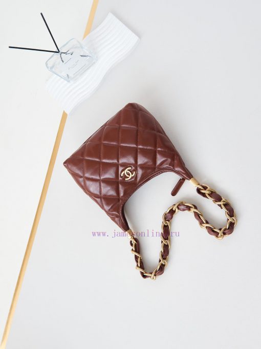 Chanel Bag 24A Advanced Handicraft Workshop Series HoboOil wax sheepskin, vintage antique go yhjp3zeg - Image 8