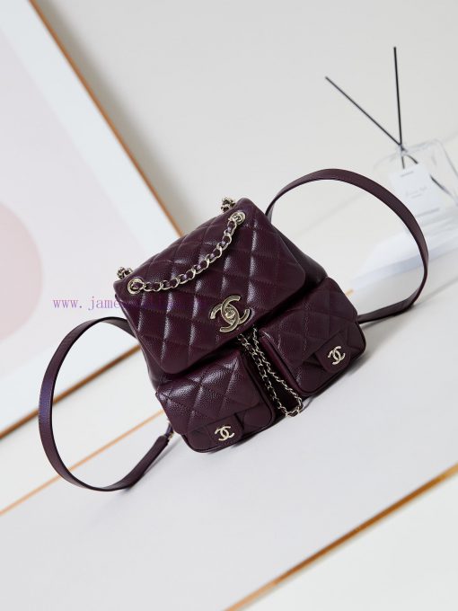 Chanel Bag The 24B super popular double backpack is very small in size, almost the same size 9ch245b7