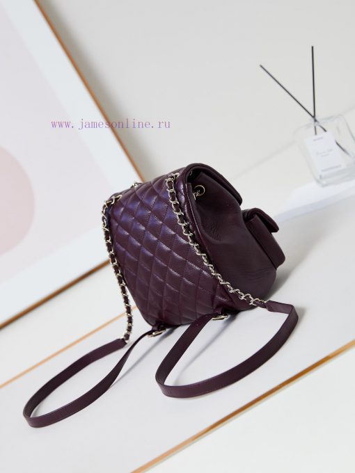 Chanel Bag The 24B super popular double backpack is very small in size, almost the same size 9ch245b7 - Image 5