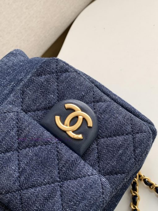 Chanel Bag 25C Early Spring Vacation Series Denim Backpack Shoulder Straps Still Leather Cha xagorffo - Image 7