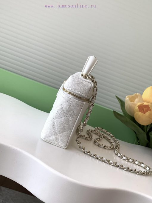 Chanel Bag The 25C lunch box bag is exquisite and compact, with a chain handle and granular bwin3q1y - Image 3