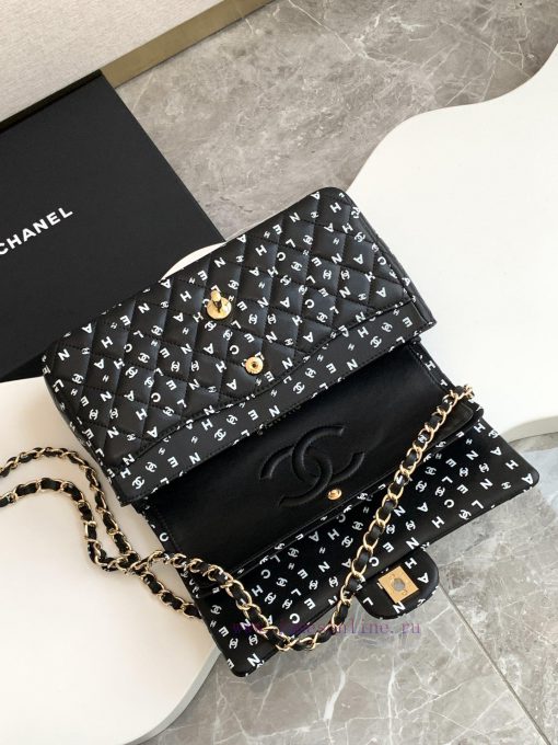 Chanel Bag 24s black and white letter printed CF, the more exquisite it looks, wowThe unique 5cay5c8e - Image 8
