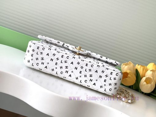 Chanel Bag 24s black and white letter printed CF, the more exquisite it looks, wowThe unique fzwcdawy - Image 5