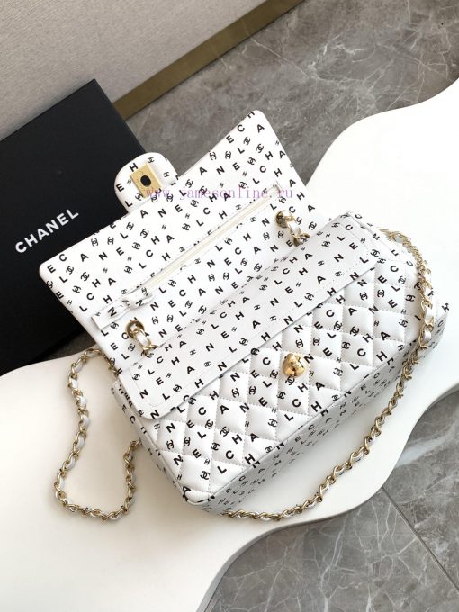 Chanel Bag 24s black and white letter printed CF, the more exquisite it looks, wowThe unique fzwcdawy - Image 7