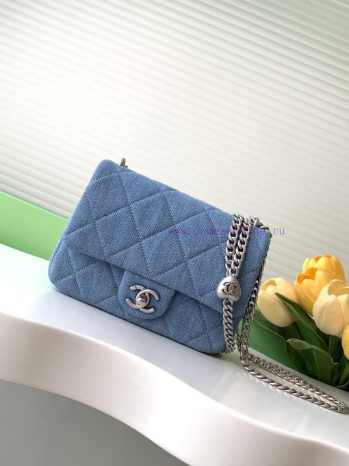 Chanel Bag 25c denim heart-shaped chain bag, this new season has a new heart-shaped style, c dc4ujxjq - Image 2