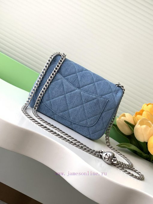 Chanel Bag 25c denim heart-shaped chain bag, this new season has a new heart-shaped style, c dc4ujxjq - Image 4