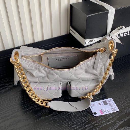 Chanel Bag  Chanel 🧩 25C early spring series AS5339 Hoho hippie bag with double bag opening kyqnmd02 - Image 8