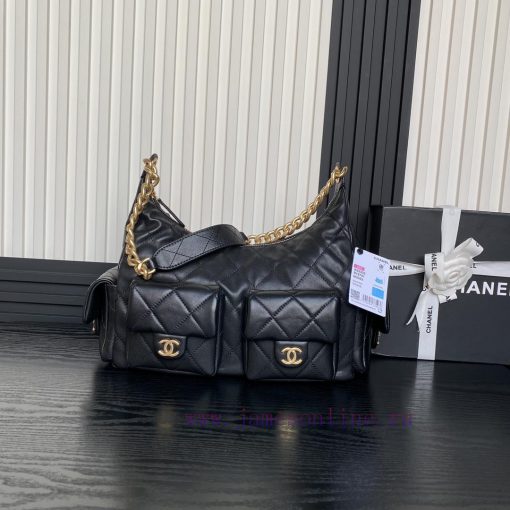 Chanel Bag Chanel 25C early spring collection AS5302 Hoho hippie bag with double bag opening ujlvrazc