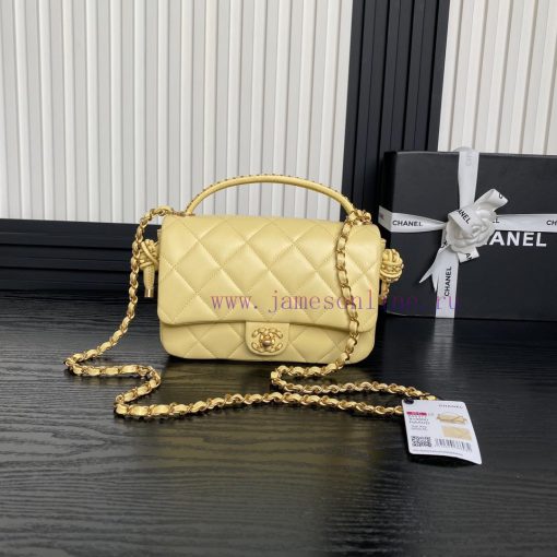 Chanel Bag Chanel 25C Early Spring Collection CF Woven Knot Handbag AS5317Sheepskin paired w c05yu0lv - Image 2