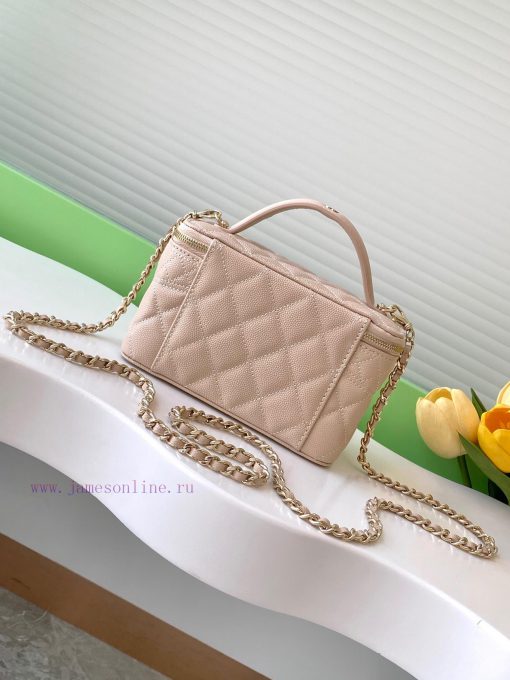 Chanel Bag 25C mouth red envelope exquisite and compact chain hand-held bag, made of granula wfd2xvn0 - Image 4