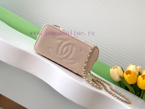 Chanel Bag 25C mouth red envelope exquisite and compact chain hand-held bag, made of granula wfd2xvn0 - Image 5