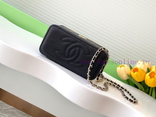 Chanel Bag 25C mouth red envelope exquisite and compact chain hand-held bag, made of granula slf0n2uw - Image 5