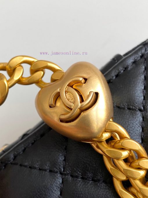 Chanel Bag The 24k box bag features the most beautiful heart-shaped adjustable buckle and ad 05o8hp0p - Image 7