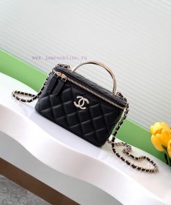 Chanel Bag 24K Limited Edition Diamond Handle Long Box Bag Makeup Slant Cross Bag with Diamo jvneqjfh