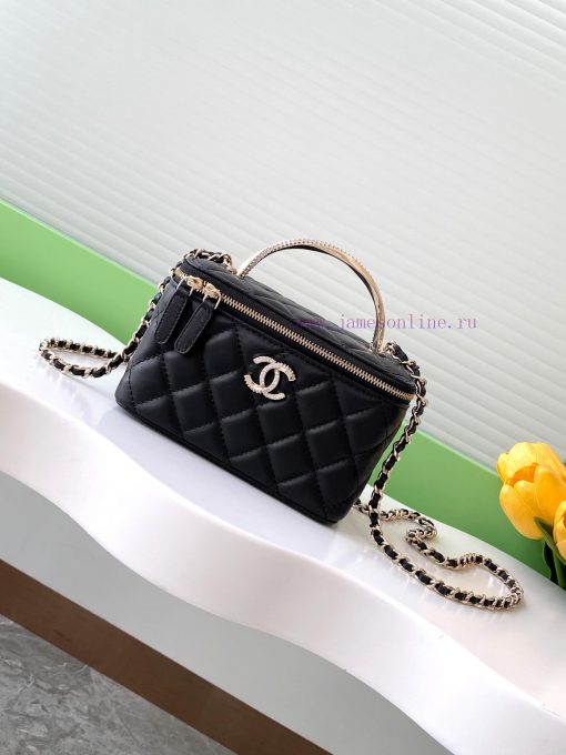Chanel Bag 24K Limited Edition Diamond Handle Long Box Bag Makeup Slant Cross Bag with Diamo jvneqjfh - Image 2