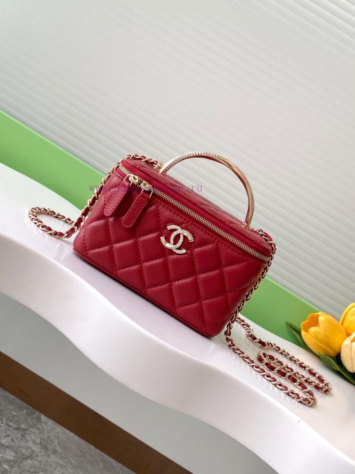 Chanel Bag 24K Limited Edition Diamond Handle Long Box Bag Makeup Slant Cross Bag with Diamo yp0qjiub - Image 2