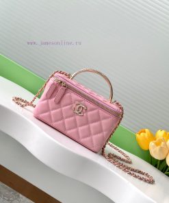 Chanel Bag 24K Limited Edition Diamond Handle Long Box Bag Makeup Slant Cross Bag with Diamo t0next2o